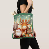 クリスマス動物8 トートバッグ (クローズアップ)