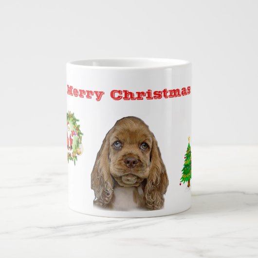 クリスマス動物 ジャンボコーヒーマグカップ (正面)