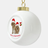 クリスマス動物 セラミックボールオーナメント (右)