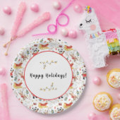 クリスマス動物 ペーパープレート (パーティー)