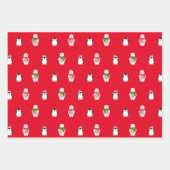 クリスマス動物 ラッピングペーパーシート (正面2)