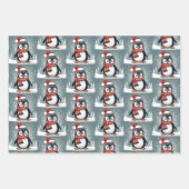 クリスマス動物 ラッピングペーパーシート (正面)