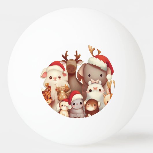 クリスマス動物(3) 卓球ボール (正面)