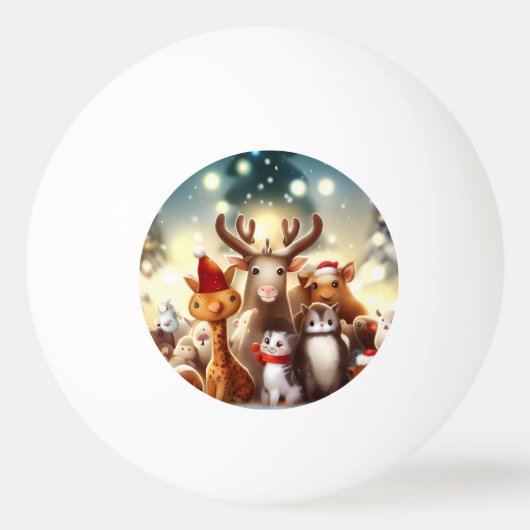 クリスマス動物(7) 卓球ボール (正面)