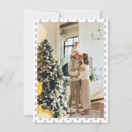 クリスマス包まれたギフト名門私立校風の写真 シーズンカード (裏面)