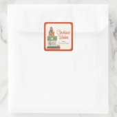 クリスマス包まれたプレゼントを満喫する スクエアシール (バッグ)