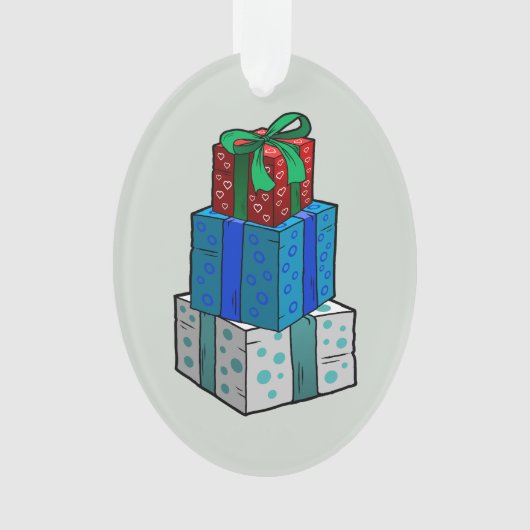 クリスマス包まれたプレゼント オーナメント (正面)