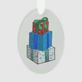 クリスマス包まれたプレゼント オーナメント (裏面)