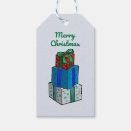 クリスマス包まれたプレゼント ギフトタグ