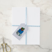 クリスマス包まれたプレゼント ギフトタグ (より糸付き)