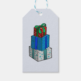 クリスマス包まれたプレゼント ギフトタグ
