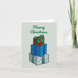 クリスマス包まれたプレゼント シーズンカード