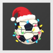 クリスマス包まれたライトサッカー選手 ウィンドウサイン (シート)