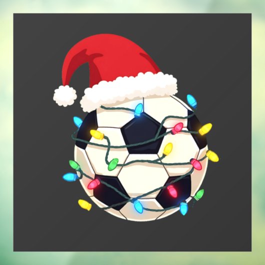 クリスマス包まれたライトサッカー選手 ウィンドウサイン (シート3)