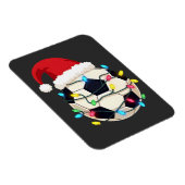 クリスマス包まれたライトサッカー選手 マグネット (右側)