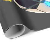 クリスマス包まれたライトサッカー選手 ラッピングペーパー (ロールコーナー)