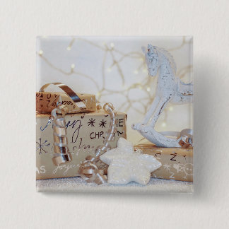 クリスマス包まれた区画 缶バッジ