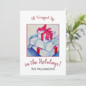 クリスマス包まれた・ギフトを満喫 シーズンカード (スタンド正面)