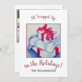 クリスマス包まれた・ギフトを満喫 シーズンカード (正面/裏面)