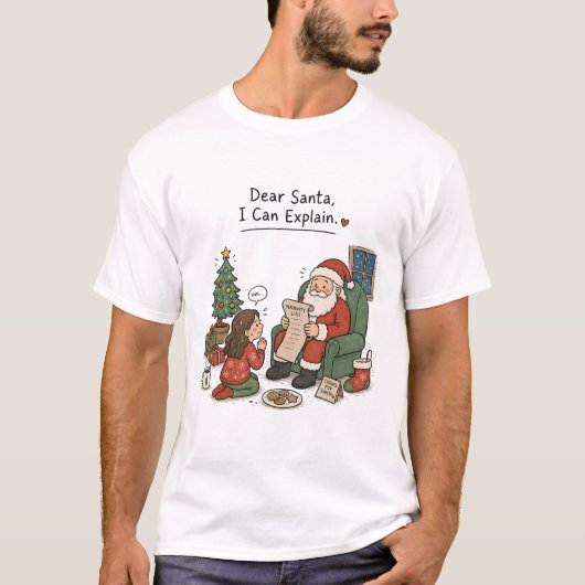 クリスマス包装は進行中 おもしろい Tシャツ (正面)