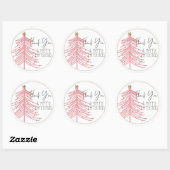 クリスマス包装シール、ありがとうシール ラウンドシール (シート)