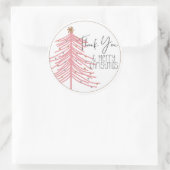 クリスマス包装シール、ありがとうシール ラウンドシール (バッグ)