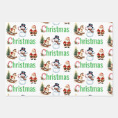 クリスマス包装紙セット ラッピングペーパーシート (正面3)