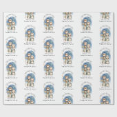クリスマス包装紙 - キリスト降誕の場面 ラッピングペーパー (フラット)