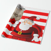 クリスマス包装紙 サンタ ラッピングペーパー (アンロールド)