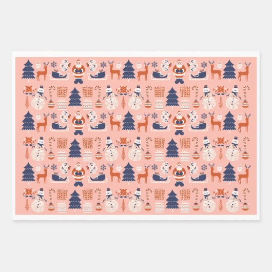 クリスマス包装紙 ラッピングペーパーシート (正面)