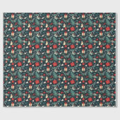 クリスマス包装紙 ラッピングペーパー (フラット)