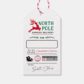 クリスマス北極ニース表現リストが承認された ギフトタグ (正面)