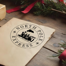 クリスマス北極列車表現モノグラム ラバースタンプ