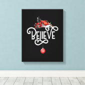 クリスマス北極表現極全クリスマス キャンバスプリント (インサイチュ (ウッドフロア))