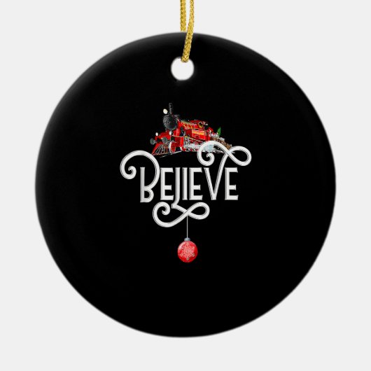 クリスマス北極表現極全クリスマス セラミックオーナメント (正面)