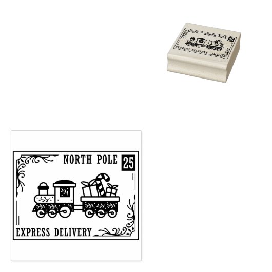 クリスマス北極表現配信おもしろい ラバースタンプ (押印)