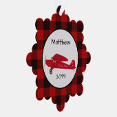 クリスマス北極飛行機 – ギフトラベル- オーナメントカード (右)