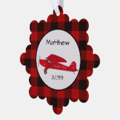 クリスマス北極飛行機 – ギフトラベル- オーナメントカード (左)