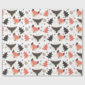 クリスマス北欧の動物の包装紙 ラッピングペーパー (フラット)