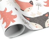 クリスマス北欧の動物の包装紙 ラッピングペーパー (ロールコーナー)