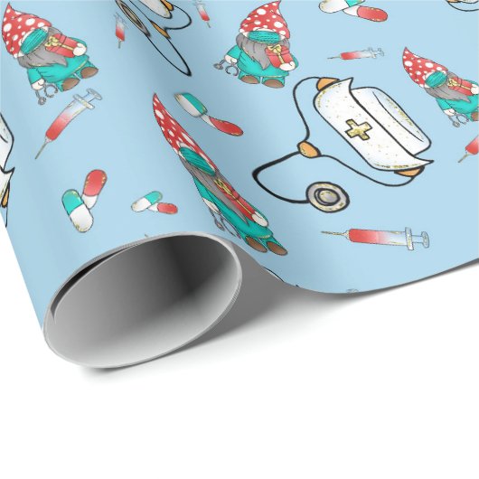 クリスマス医療格言パターン ラッピングペーパー (ロールコーナー)