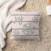 クリスマス千鳥格子のの雪の結晶オン赤面 クッション (ブランケット)