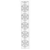 クリスマス千鳥格子のスノーフレークスシック ロングテーブルランナー (正面)