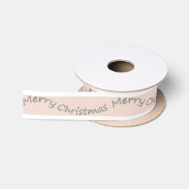 クリスマス千鳥格子のパターン白ストライプ色 サテンリボン