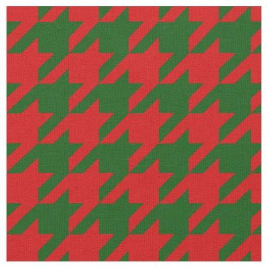 クリスマス千鳥格子の ファブリック (クローズアップ)