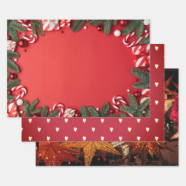 クリスマス印刷ラッピング紙シート ラッピングペーパーシート