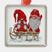 **クリスマス又は冬格言**クリスマス装飾品 メタルオーナメント (正面)