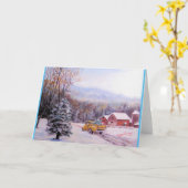 クリスマス古トラック カード (黄色い花)