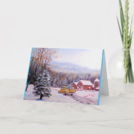 クリスマス古トラック カード