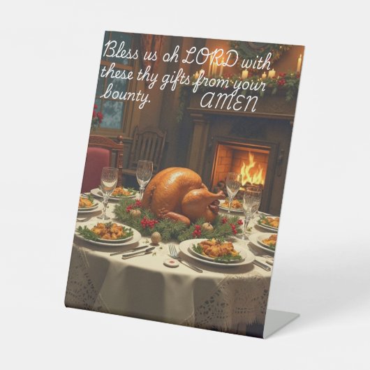 クリスマス台座テーブル祈りの言葉 台座サイン (正面)